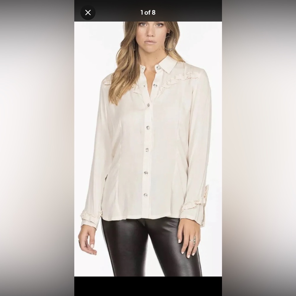 Double D Ranch Women's Blouse Pearl Beaded Western new with tags Size S $220